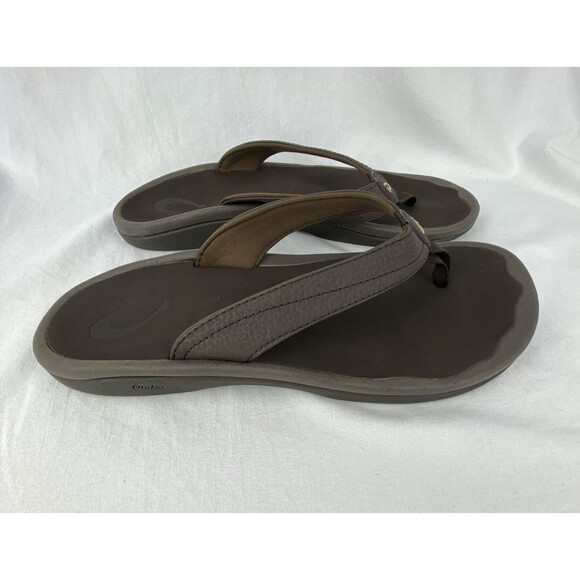 Olukai OHANA Synthetic Women’s Flip Flops Size 9 M Brown Sustainable Vacation - Picture 1 of 12